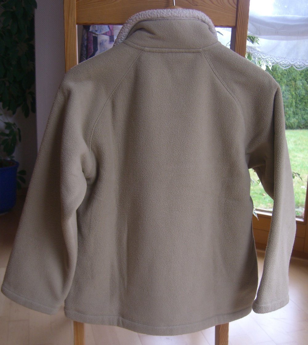 Warme Lammfelljacke, beige