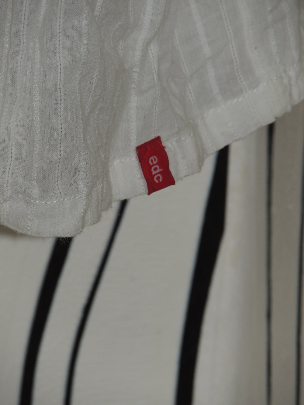 EDC Esprit Babydoll Gr. 36 S weiß Carmen Shabby Romantic Hippie Tunika Bluse Top Shirt Vintage Boho 