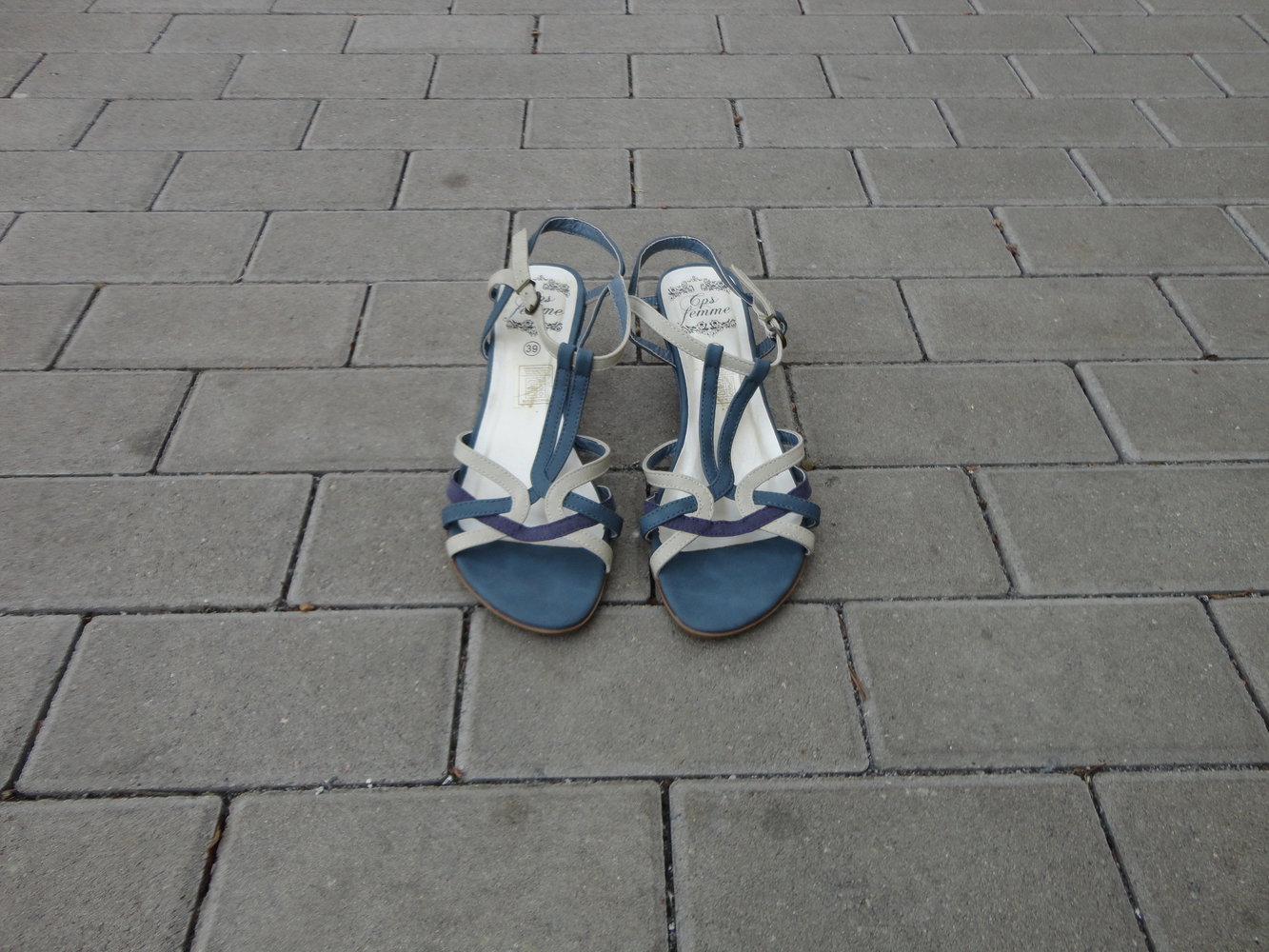Sandalen blau silber Sommer Basic