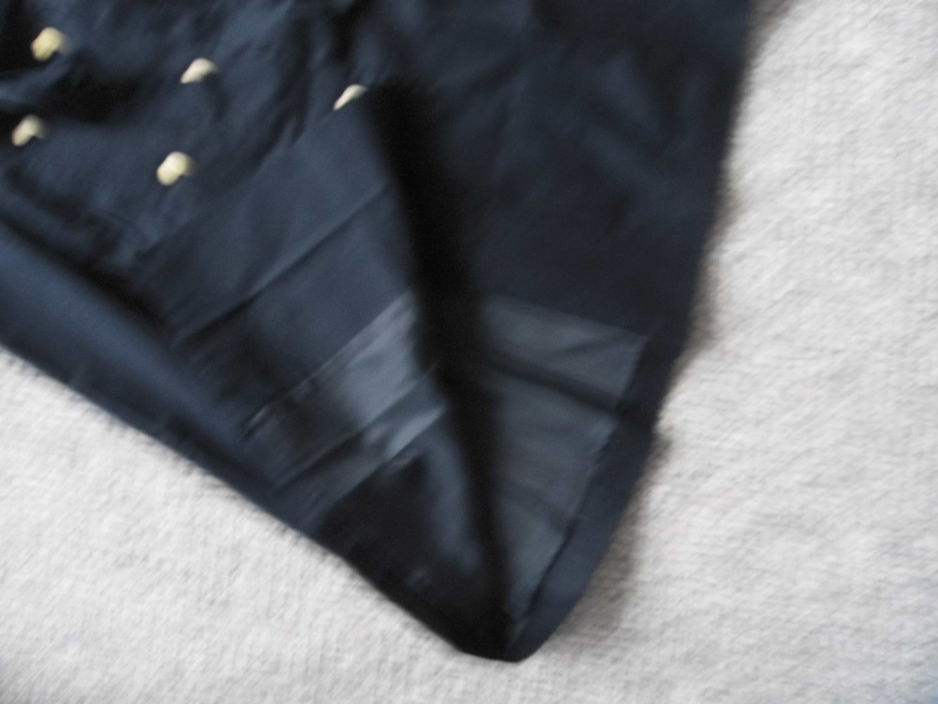 Alfredo Pauly, maritimer knielanger Rock mit goldigen Knöpfen, Wickelrock Optik, Gr. 36 , Gürtel