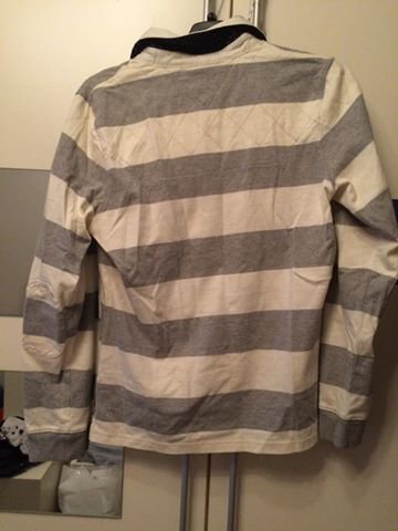 grau-weiß gestreiftes Hilfiger Longsleeve