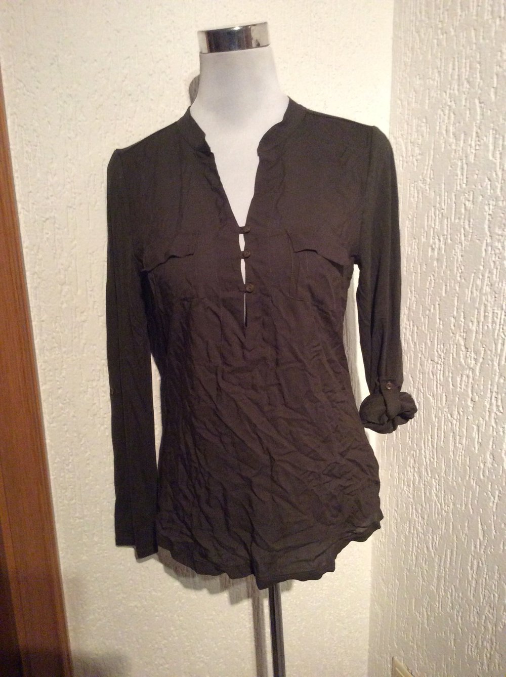B&C Best Connection Bluse Shirt neu Größe 34 Khaki Damen 