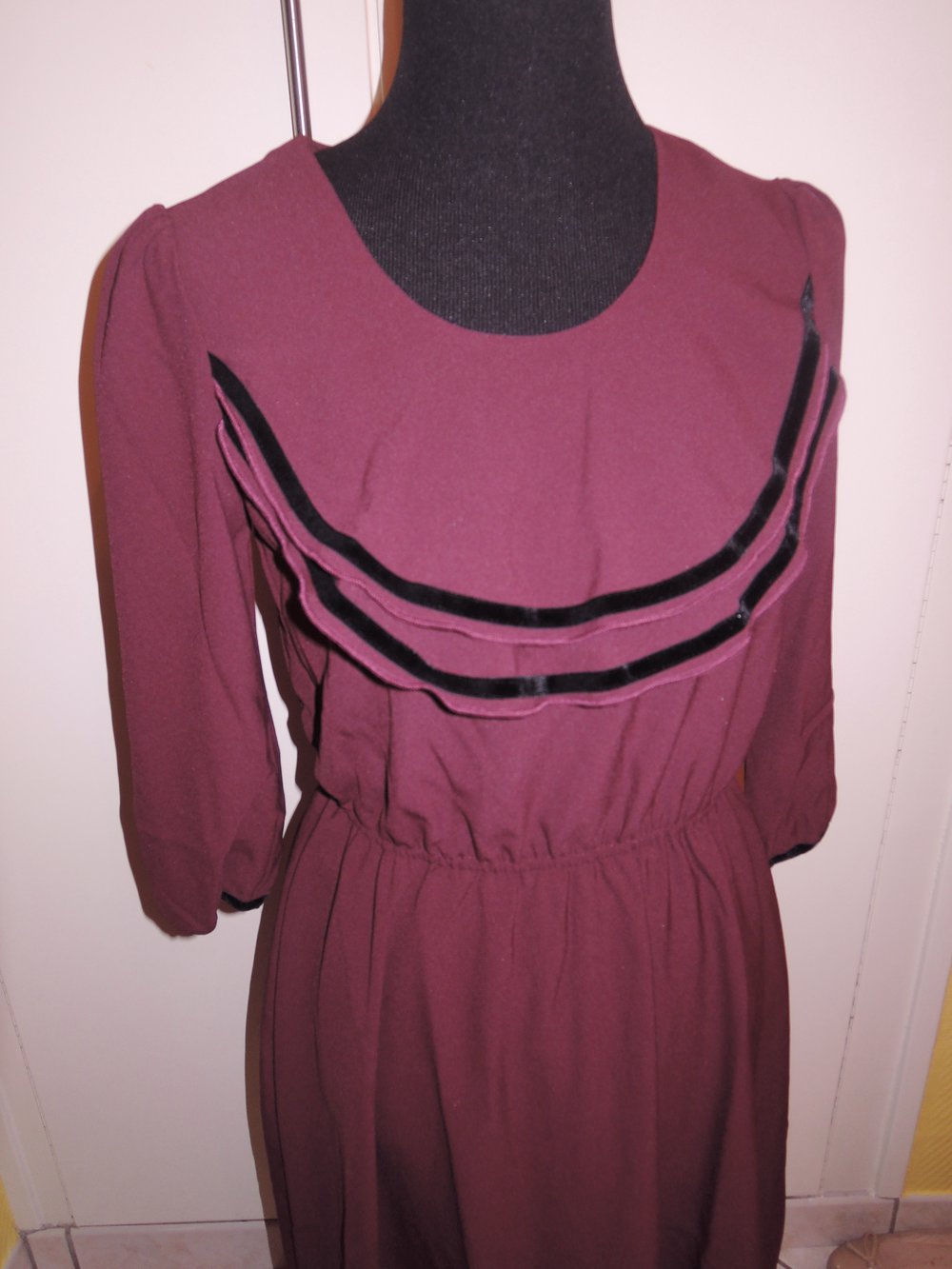 Mint & Berry Kleid Gr. S lila beere aubergine Retro Vintage