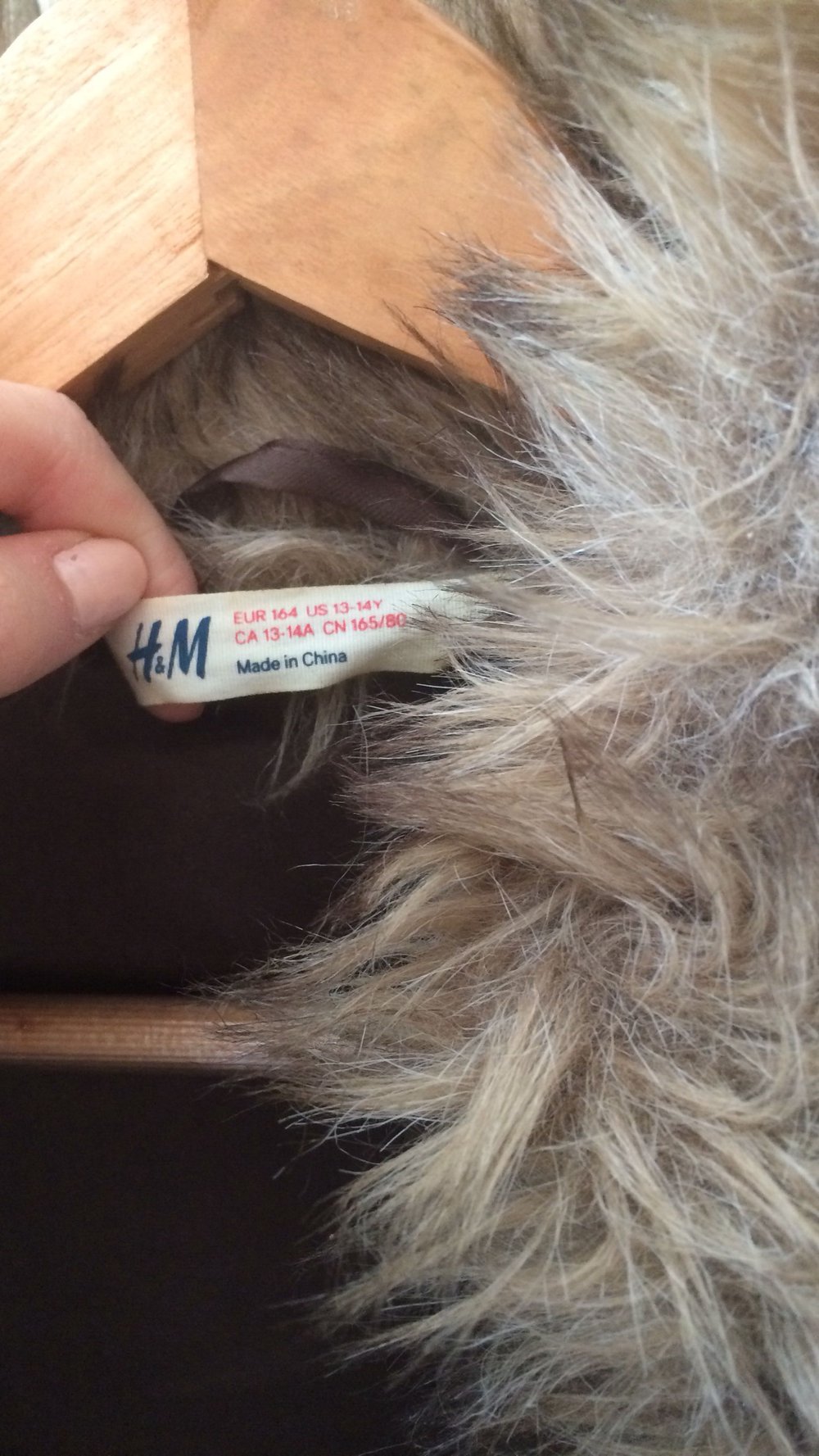 Fellweste braun von  H&M