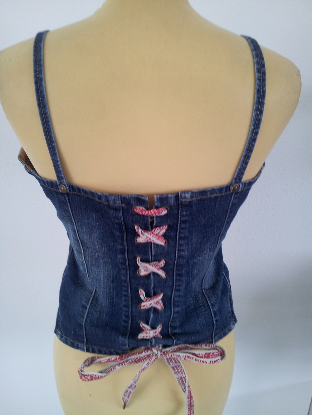 Jeans Top Schnürung