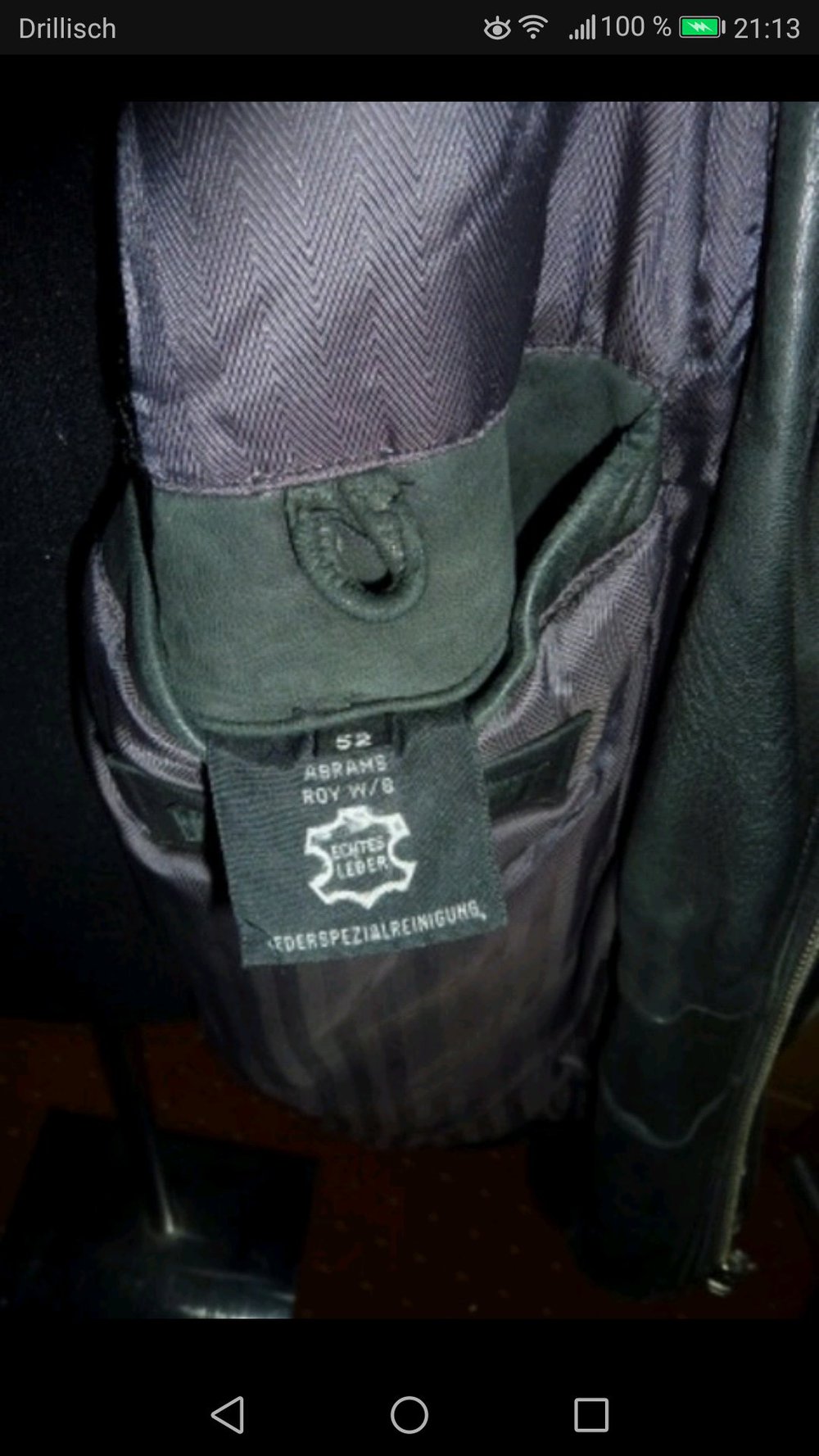 Vintage Lederjacke Bomberjacke Abrams Gr. 52