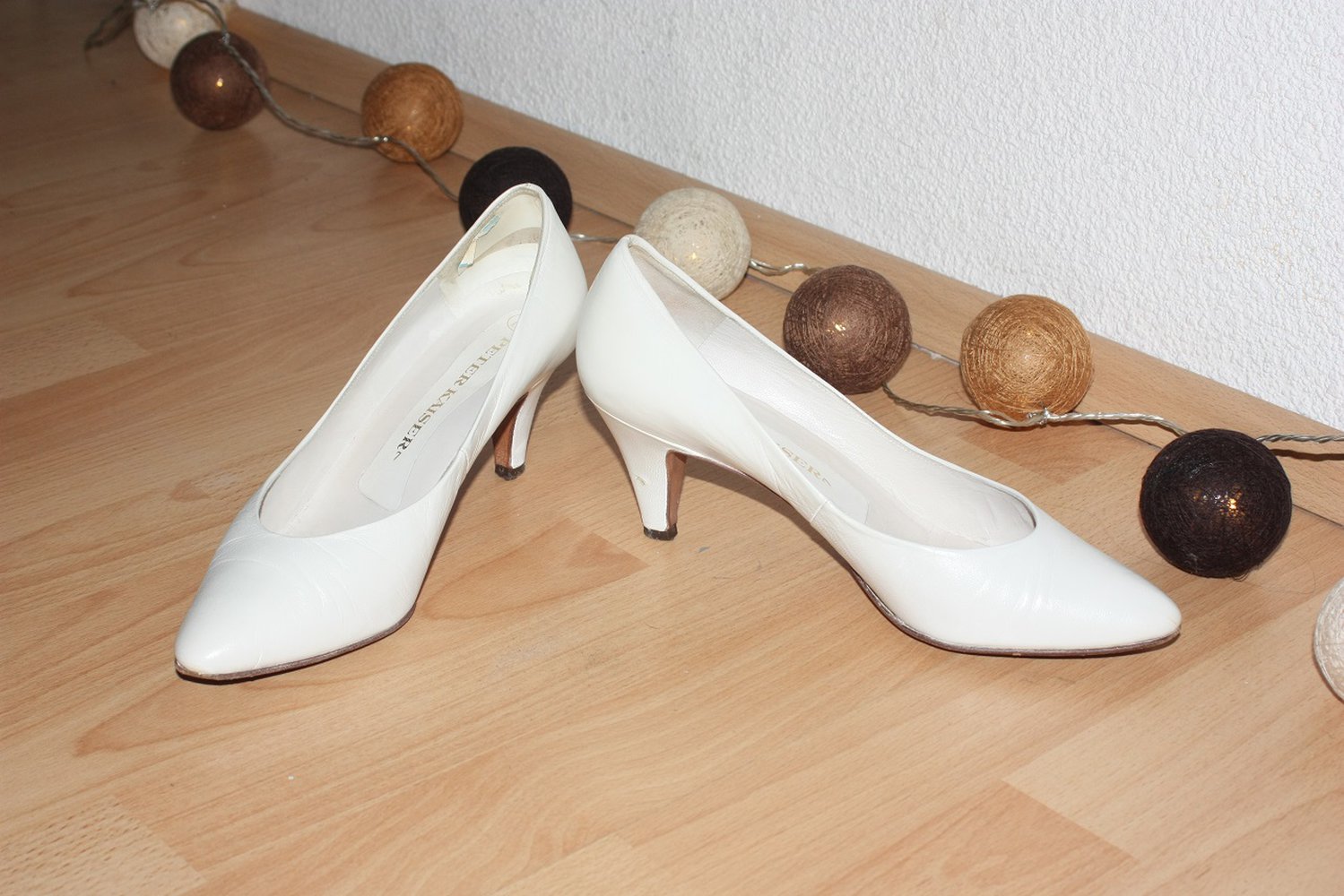 Weiße Peter Kaiser Echtlder Pumps, Gr. 40