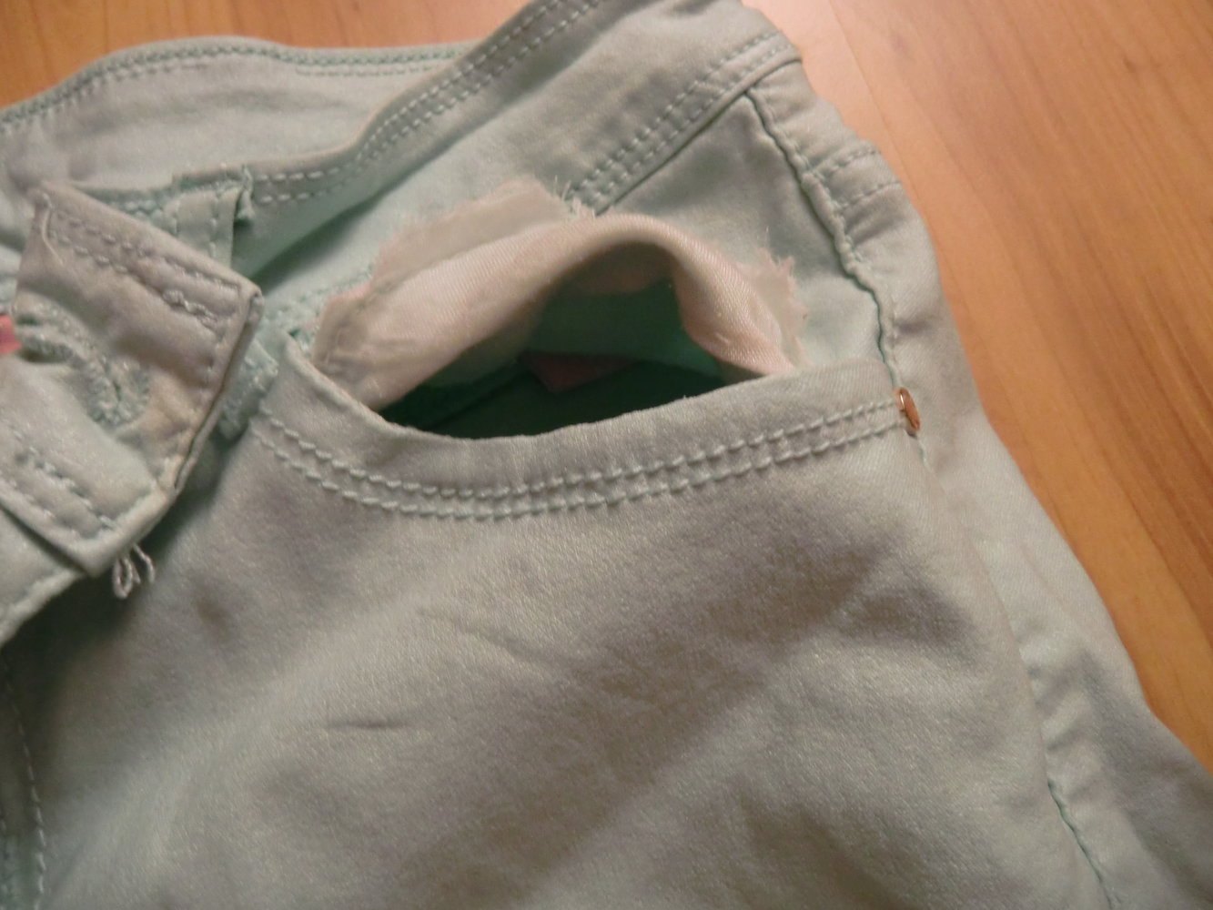 Türkise/Hellblaue Hose Gr. S