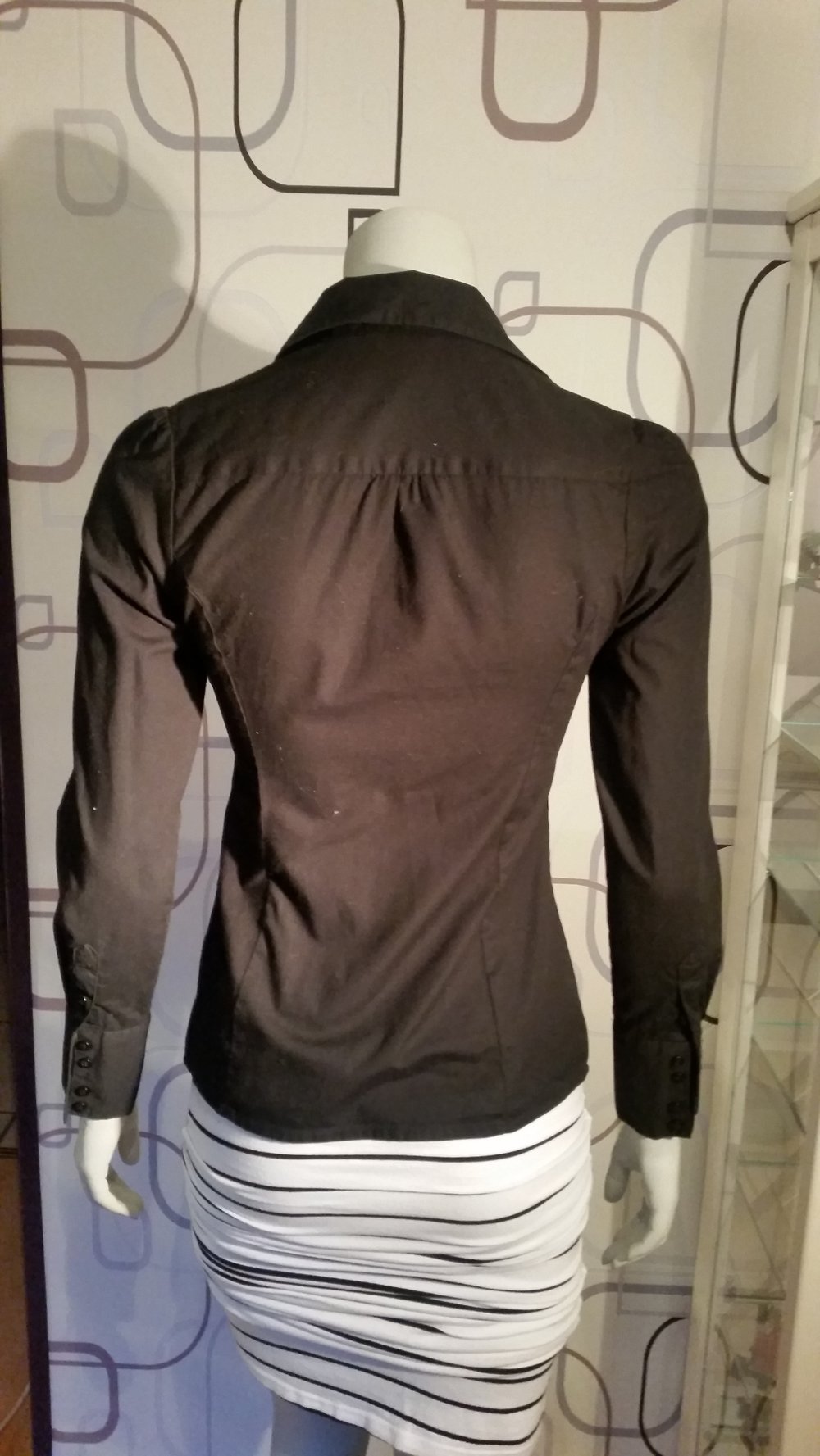 schwarze schlichte Bluse  