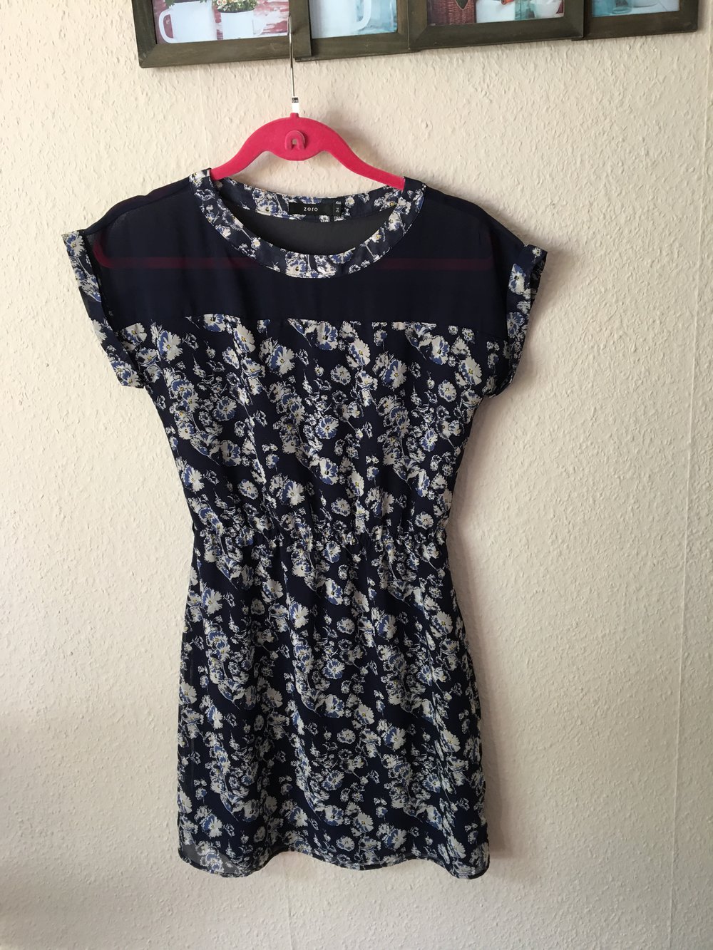 Zero Kleid Blumen blau 34