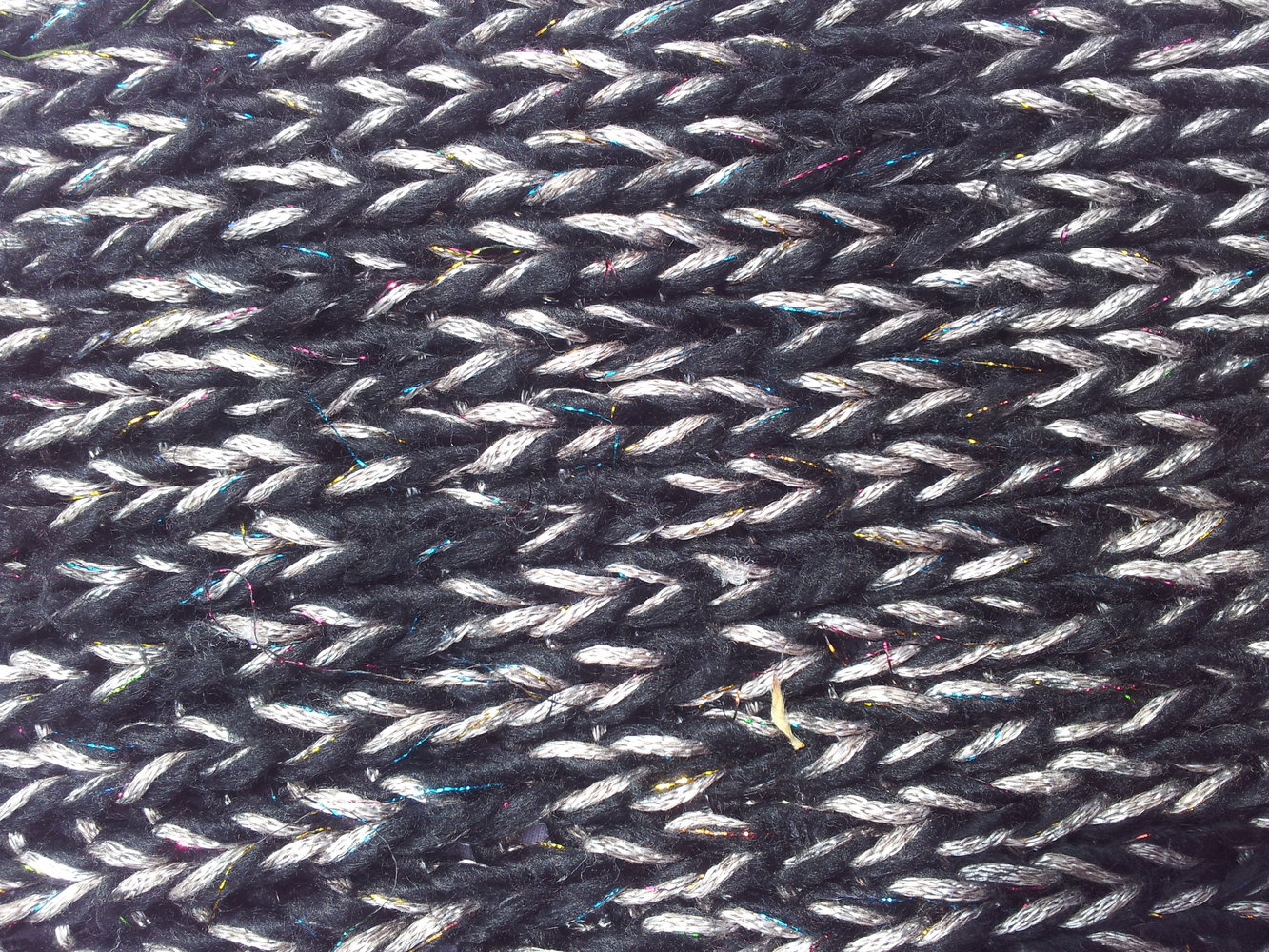 Loop Schal Strick schwarz gold bunt