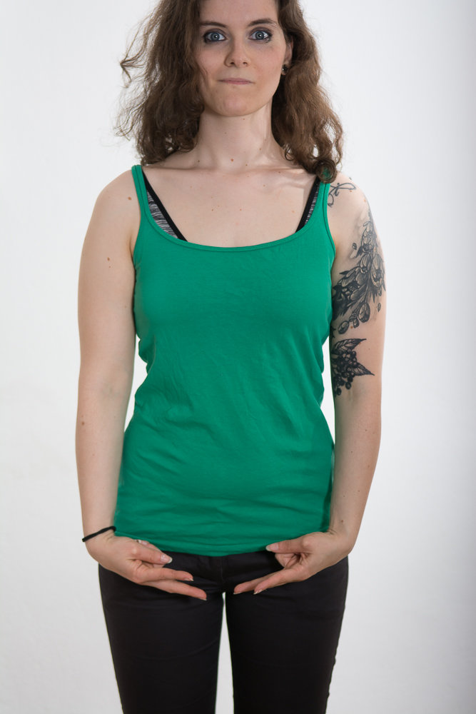 Ein Tanktop in Grün. Spektakulär!