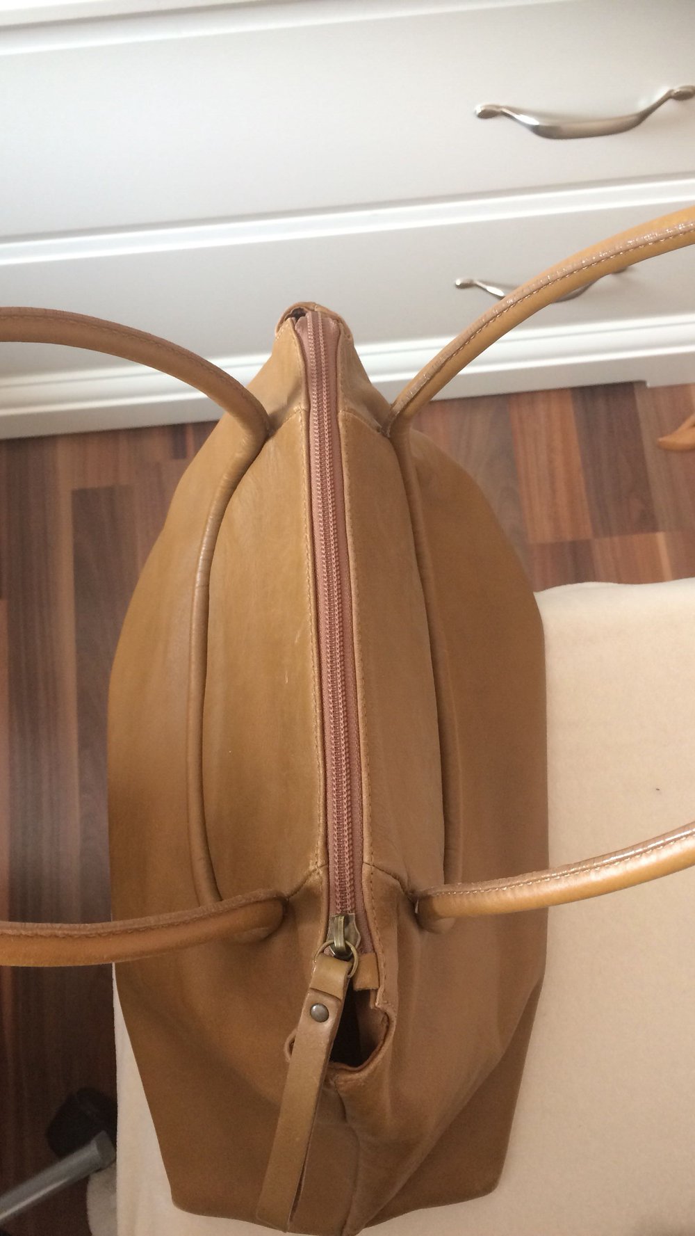 Echtlederhandtasche braun