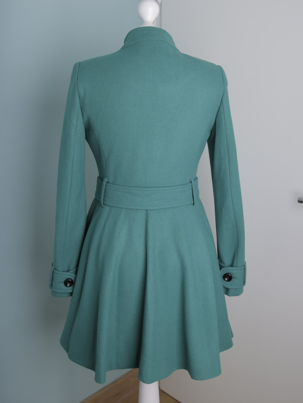 Schicker Wollmantel in Türkis von ASOS