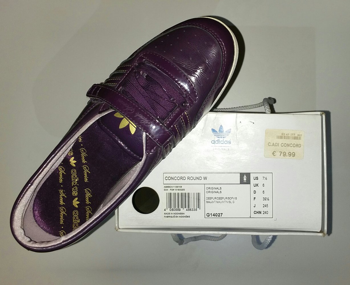 Adidas Sleek Series, brombeerfarben, Gr. 39