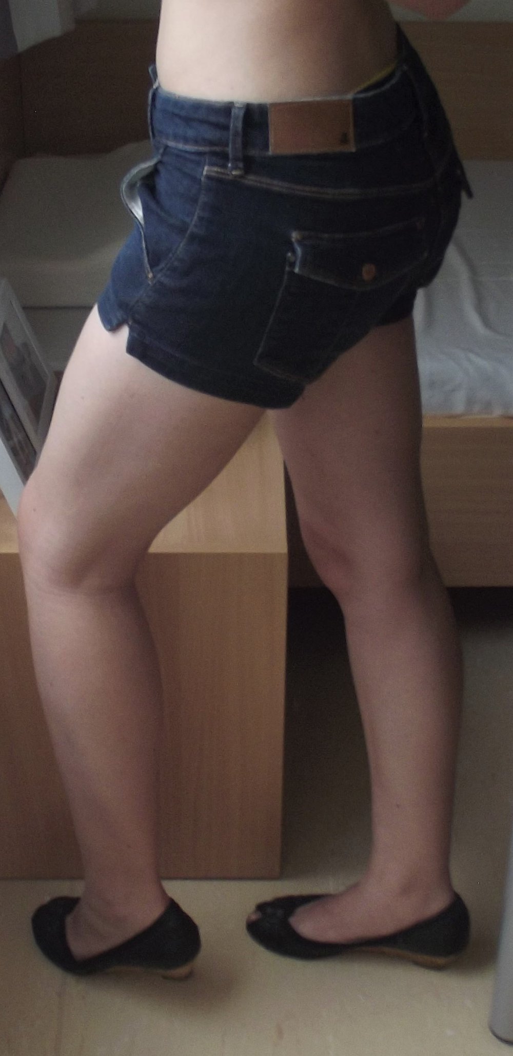 Dunkelblaue Hotpants