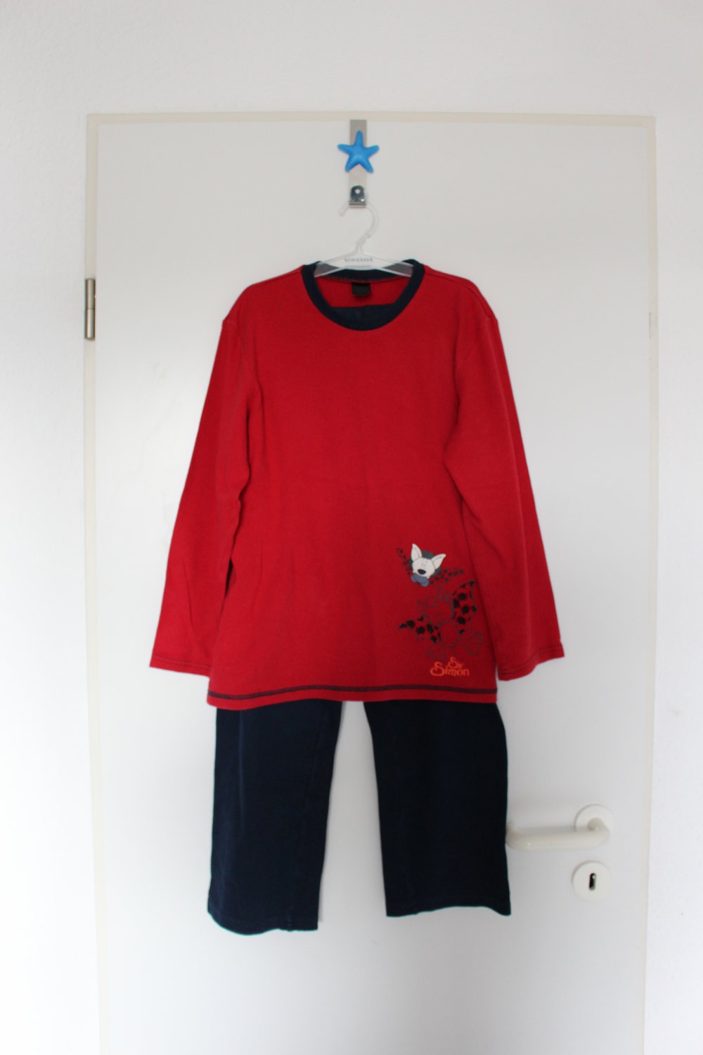 261. Pyjama /Schlafanzug von Schiesser, Gr. 140, 8-9 Jahre