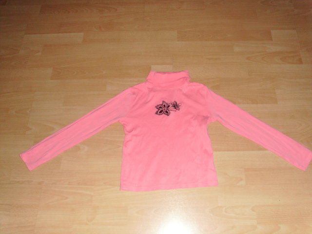 Langarmrolli von Check In, rosa mit Motiv, Gr. 128