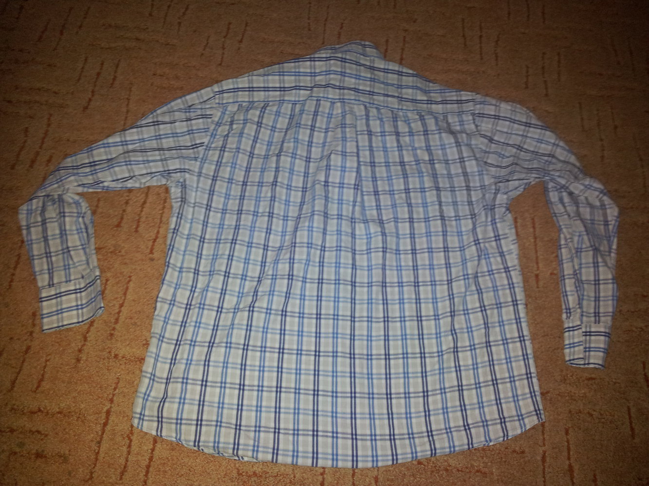  Hemd Rover & Lakes weiß kariert Gr. L 41/42 lange Ärmel 