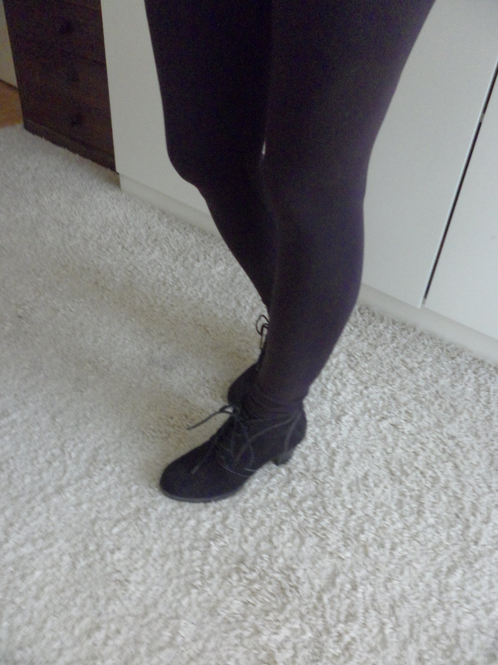 Schwarze Ankle-Boots, Stiefeletten zum Schnüren