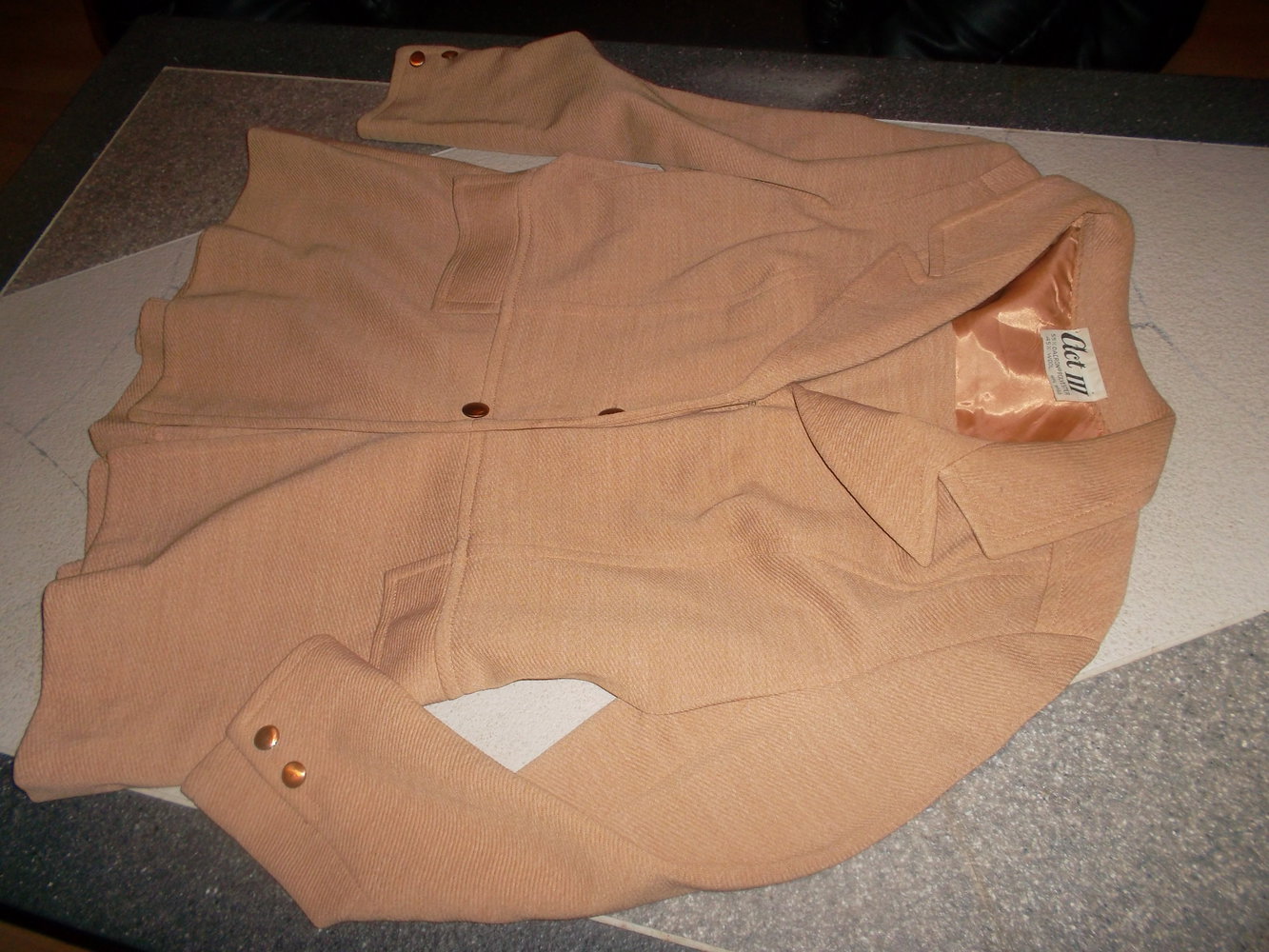 tolle jacke,braun/kamel,grösse 42/44