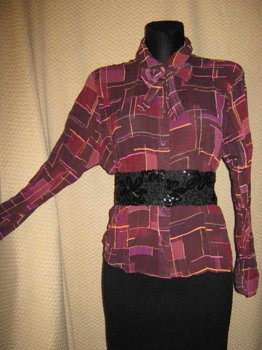 NEU* Romantik * Schluppen * Schleifen * Seiden- Gorgette * Bluse 