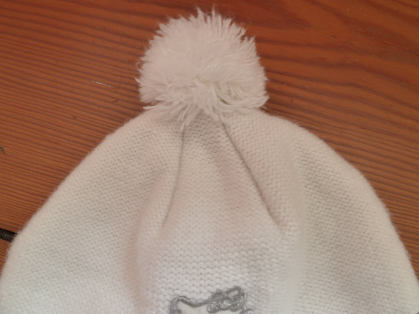 C&A Sanrio Mütze Hello Kitty 12-24 Monate Pudelmütze Webpelz innen Fleece Weiss