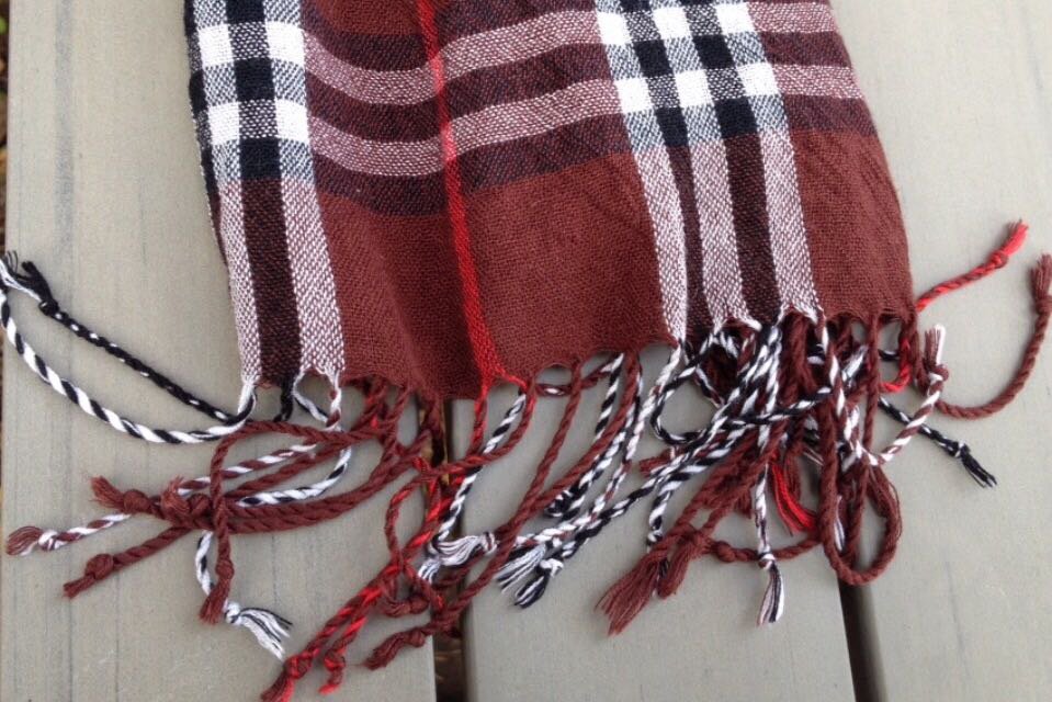 SCHAL rostrot KARIERT