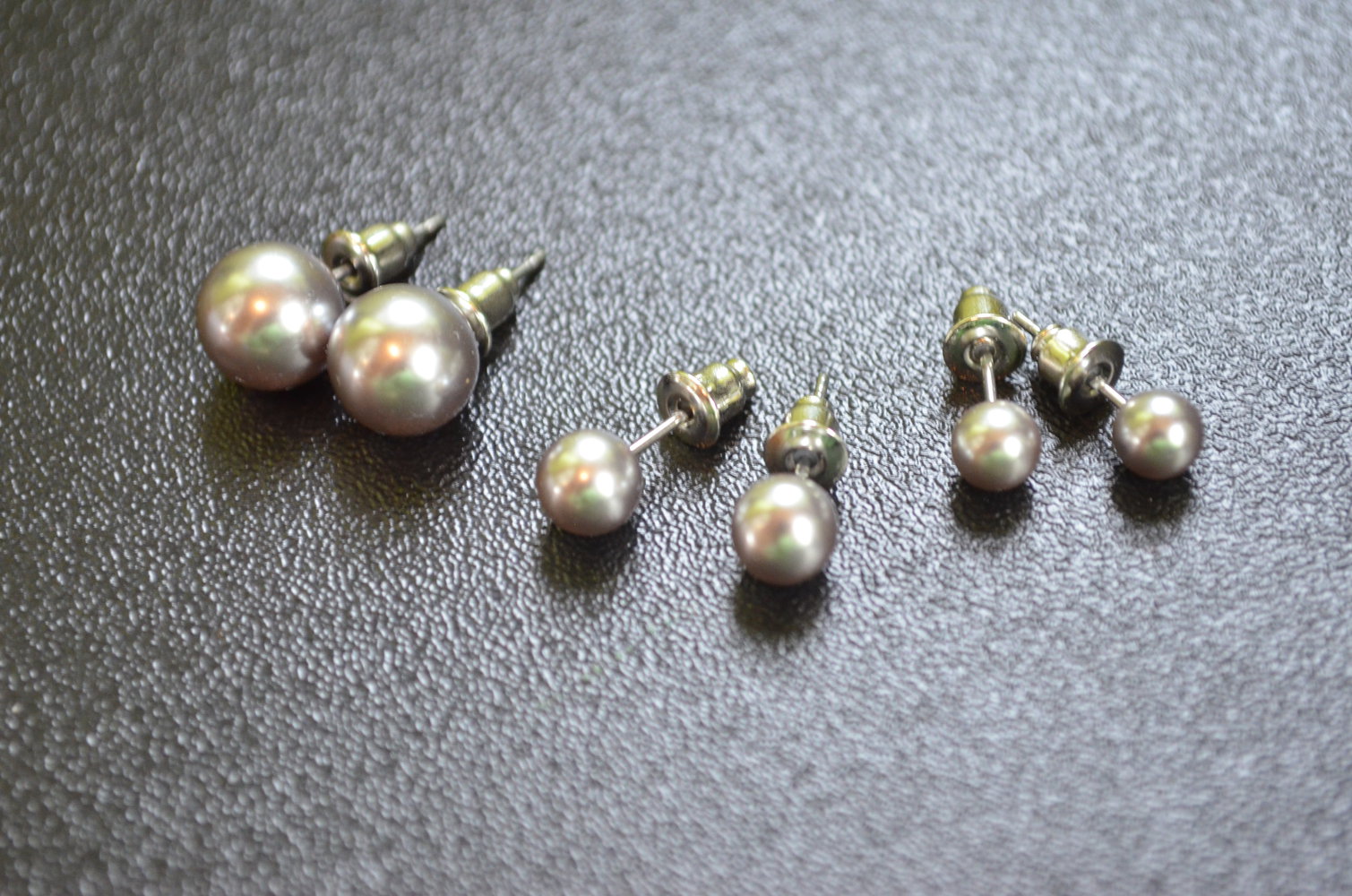 3er Pack Perlenohrringe