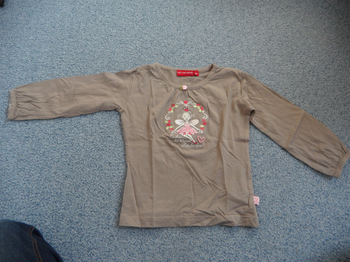 Salt and Pepper wunderschönes Langarmshirt mit Stickerei Fee Filinchen