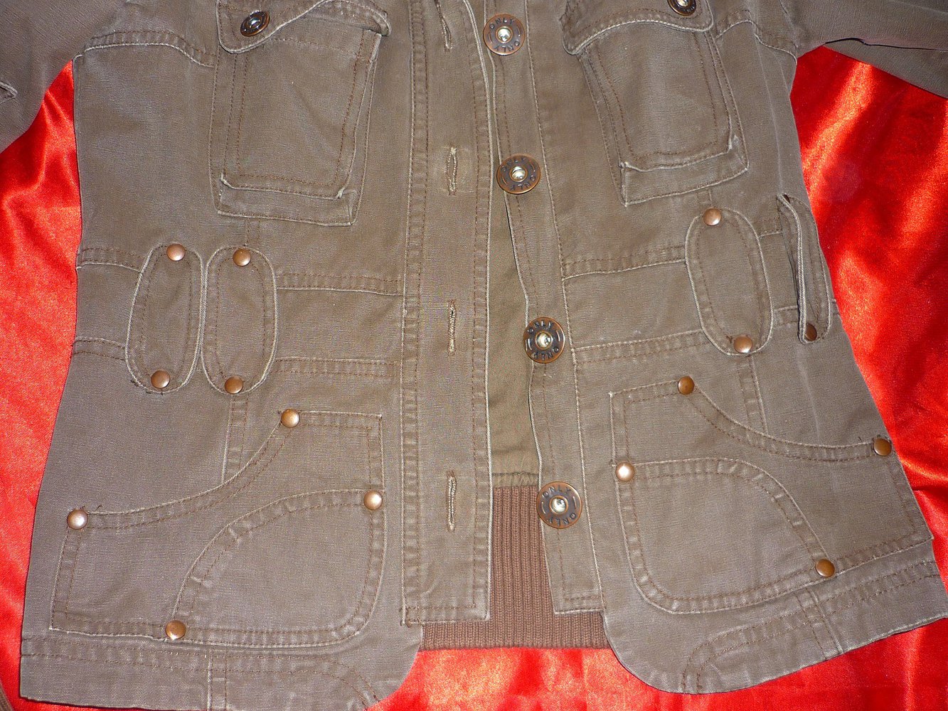 Jacke - XS S M 34 36  - braun vintage coate parka jeans dust jacket 100%Baumwolle