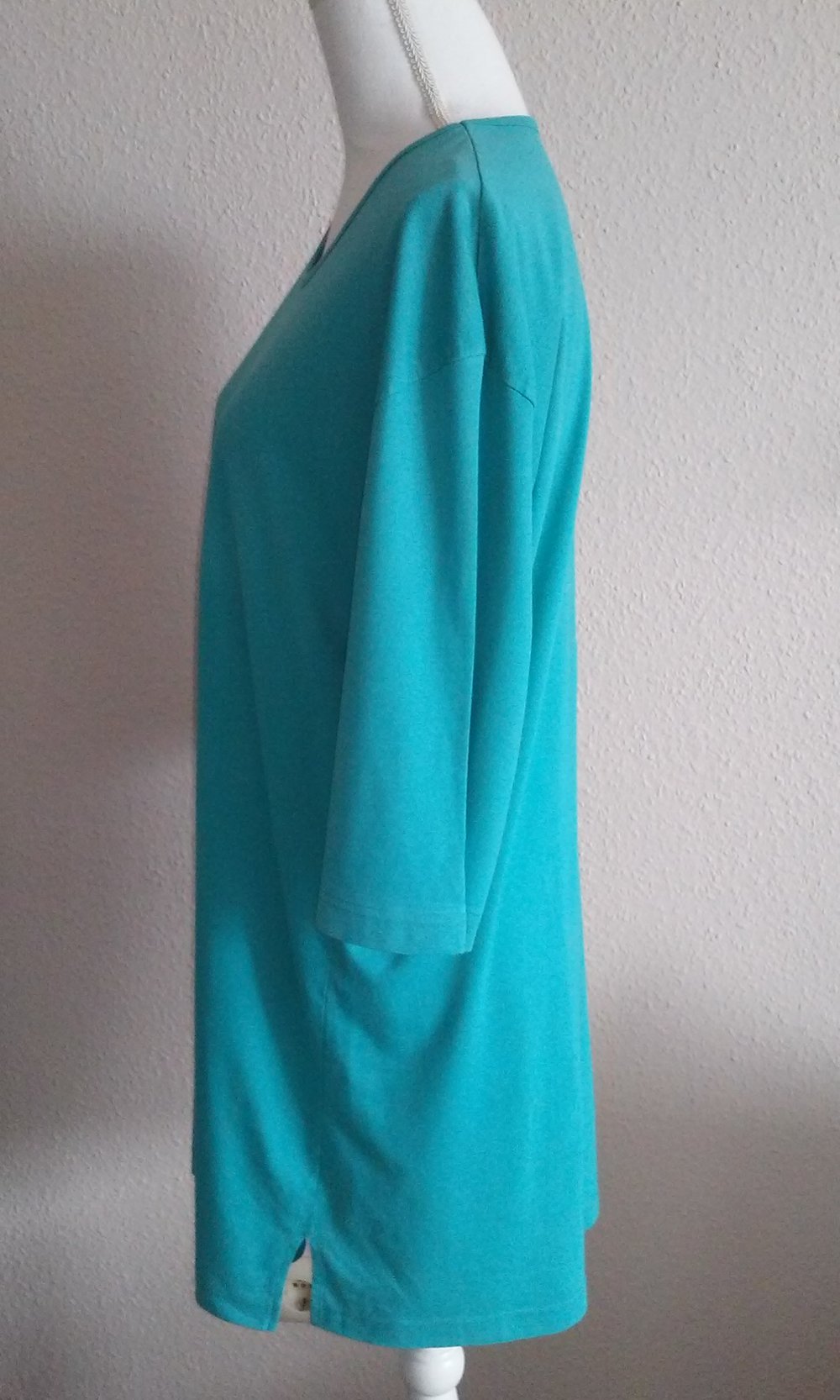  Damen Shirt T-Shirt Longshirt Bigshirt Minikleid Rundhals Ausschnitt ungetragen