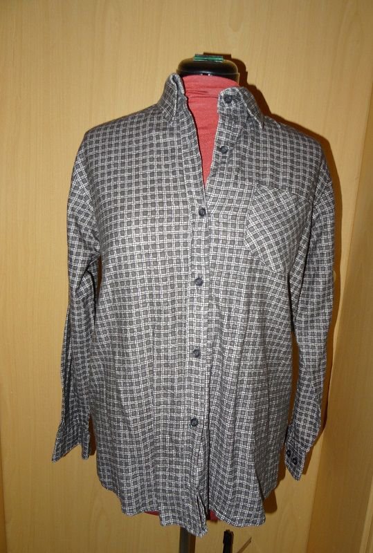 Karierte Flanellbluse Flanell Bluse Gr. 38 / 40 ( M )