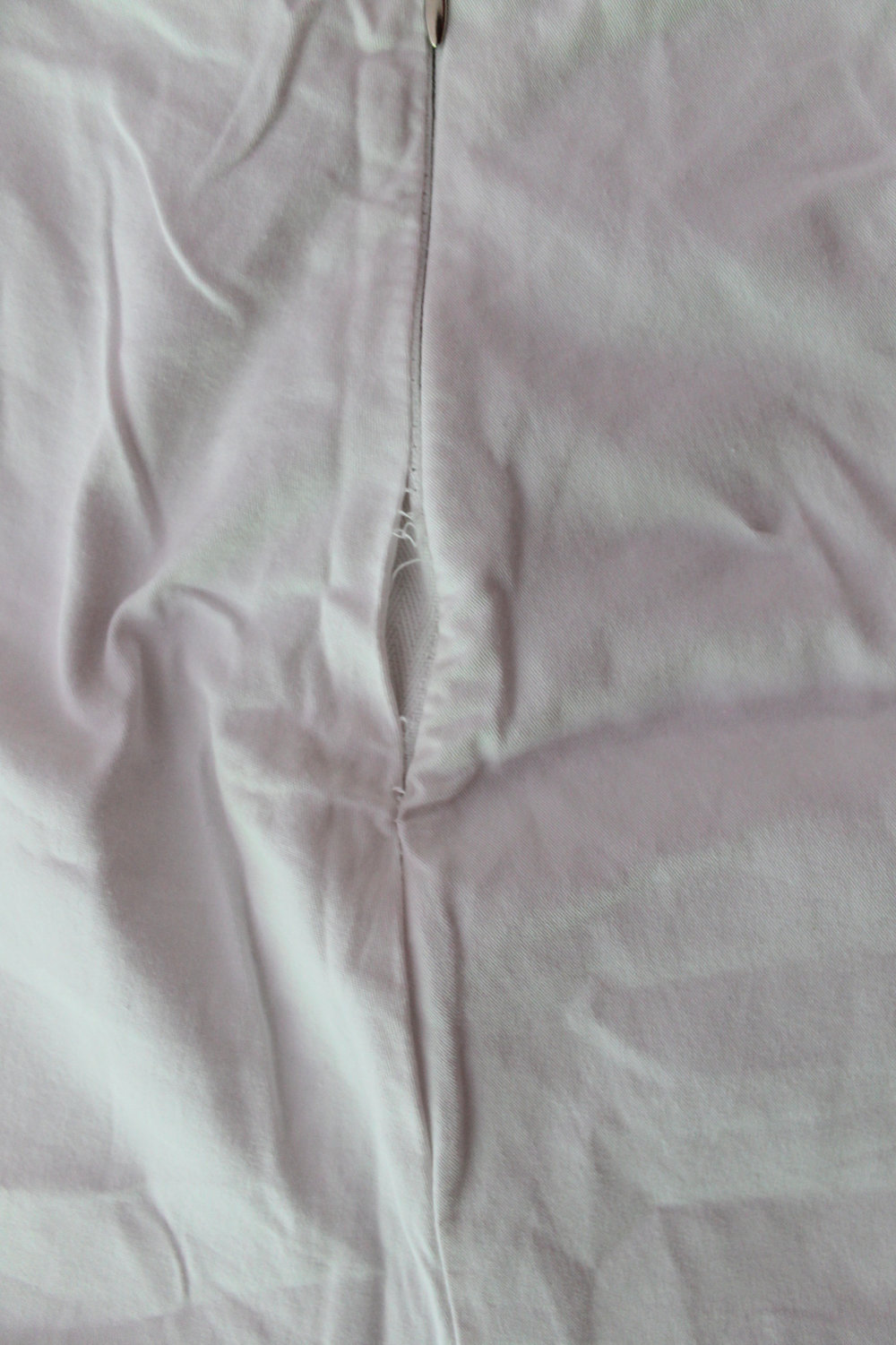 weißer, knielanger Sommerrock / Godetrock