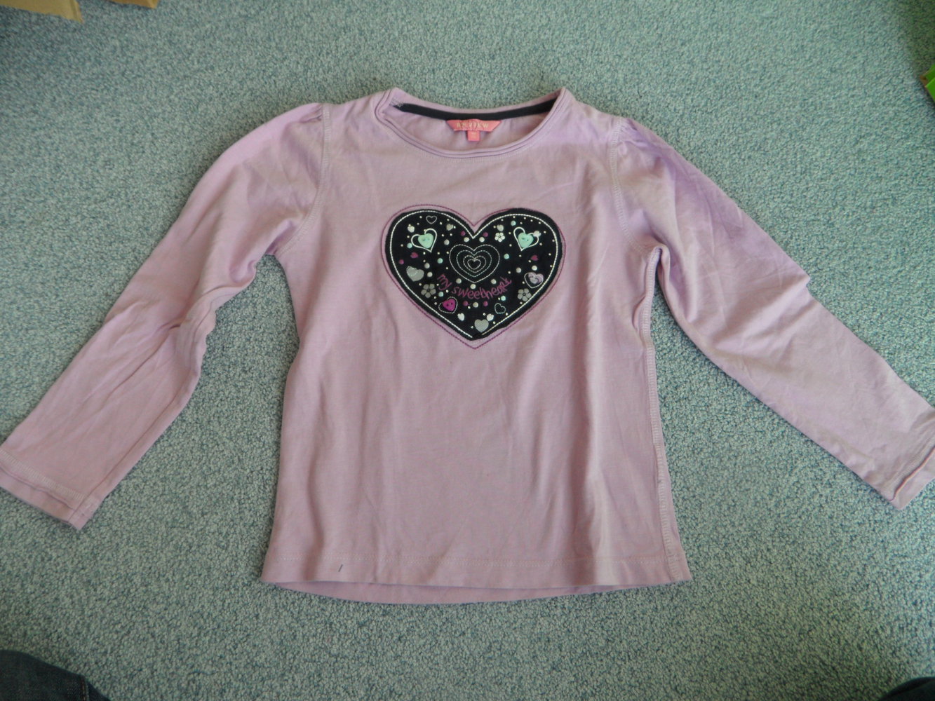 Review schönes Langarmshirt Herz Trachten Applikation