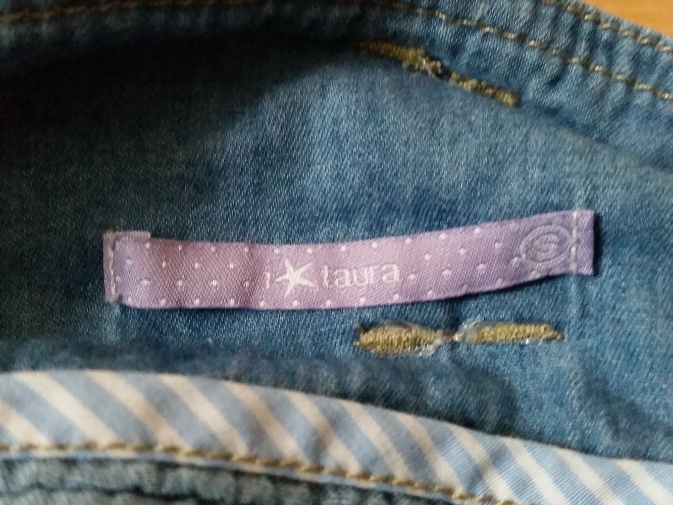 Schöner Sommer Minirock in Jeans Optik mit Taschen und Schleife / Gürtel in Gr. S 