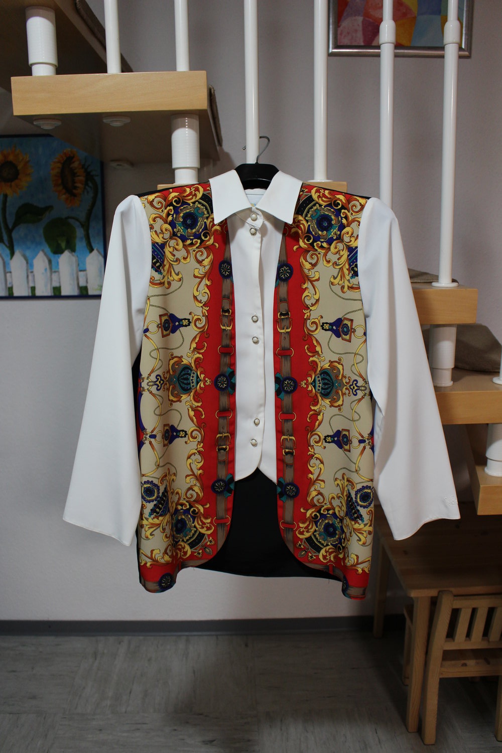 333. Festliche Retro-Bluse von C&A, Gr. 38-40