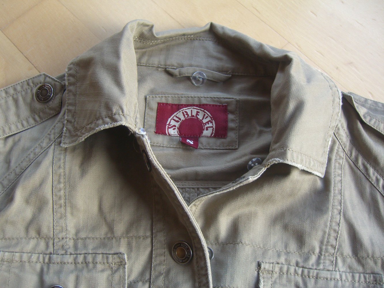 Übergangsjacke, beige/olivengrün