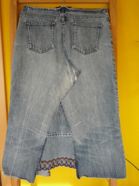  Vintage Jeansrock gepimpt  