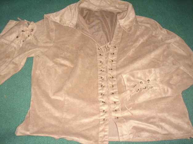 wunderschöne wildlederbluse gr.40 mit sexy schnürung.hüftseits mit reissverschluss 