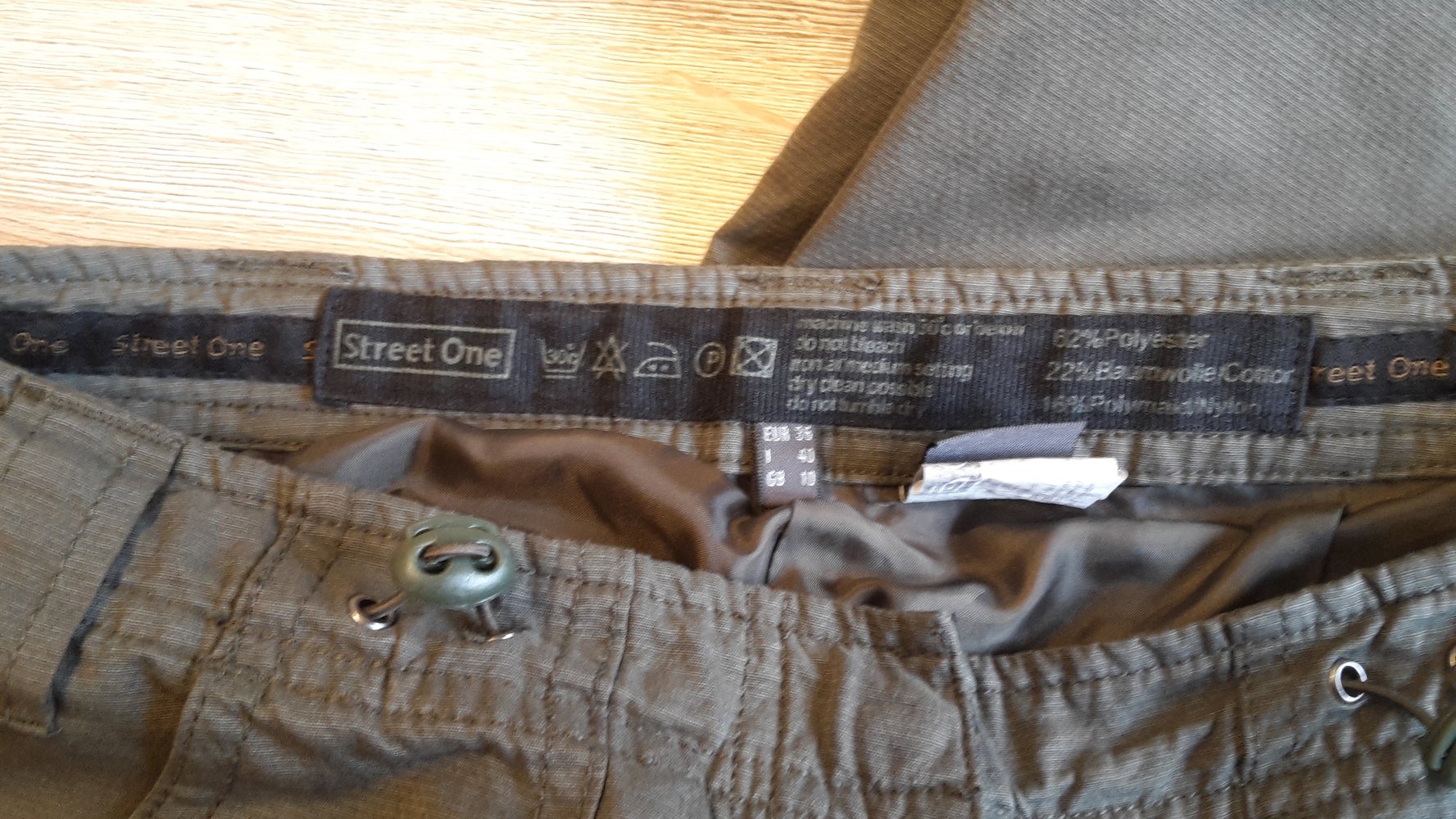 Street one Gr36/Solive grau cargo Hose Sommer Army chic business 