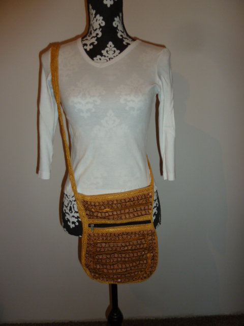 Tasche / Hippie Boho Indien / gelb