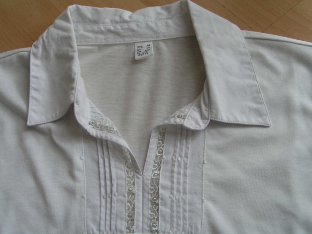 Süsses Spitzen Blüte T-Shirt Gr. 44 weiß