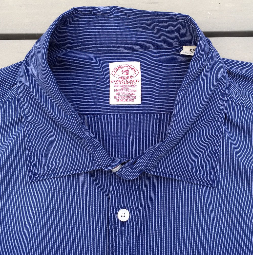 SCOTCH & SODA Hemd Nadelstreifen dunkelblau Gr. XL