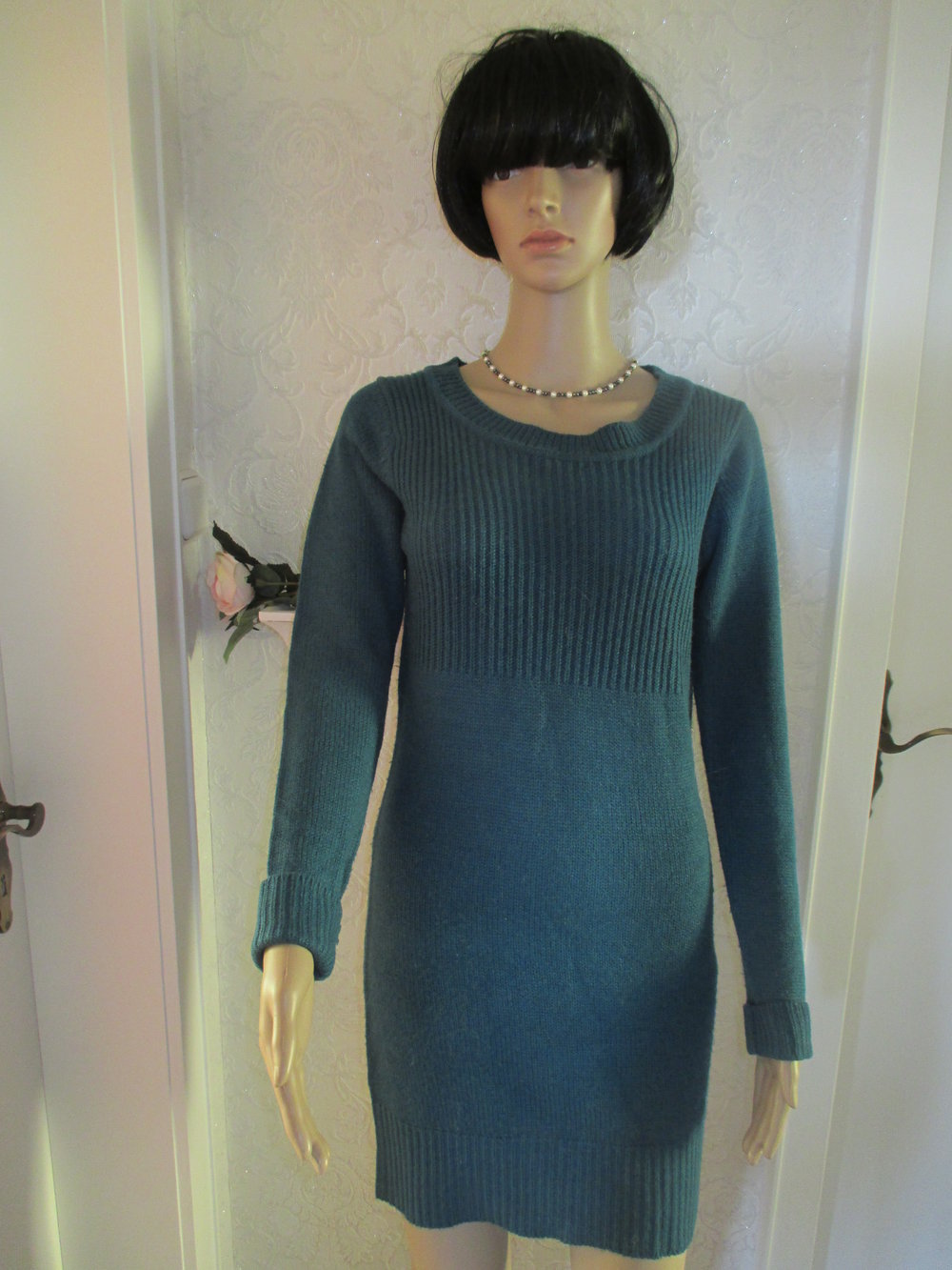 NEU Strick Mini- KLEID oder Long PULLOVER 