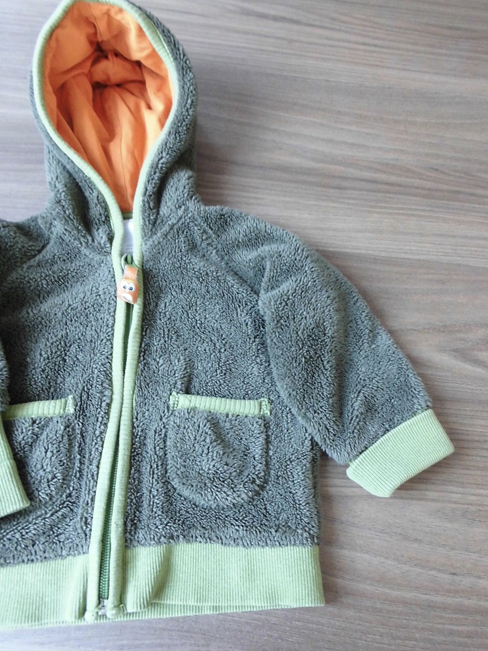 Teddyjacke mit Eulenreißverschluss Gr.74/80