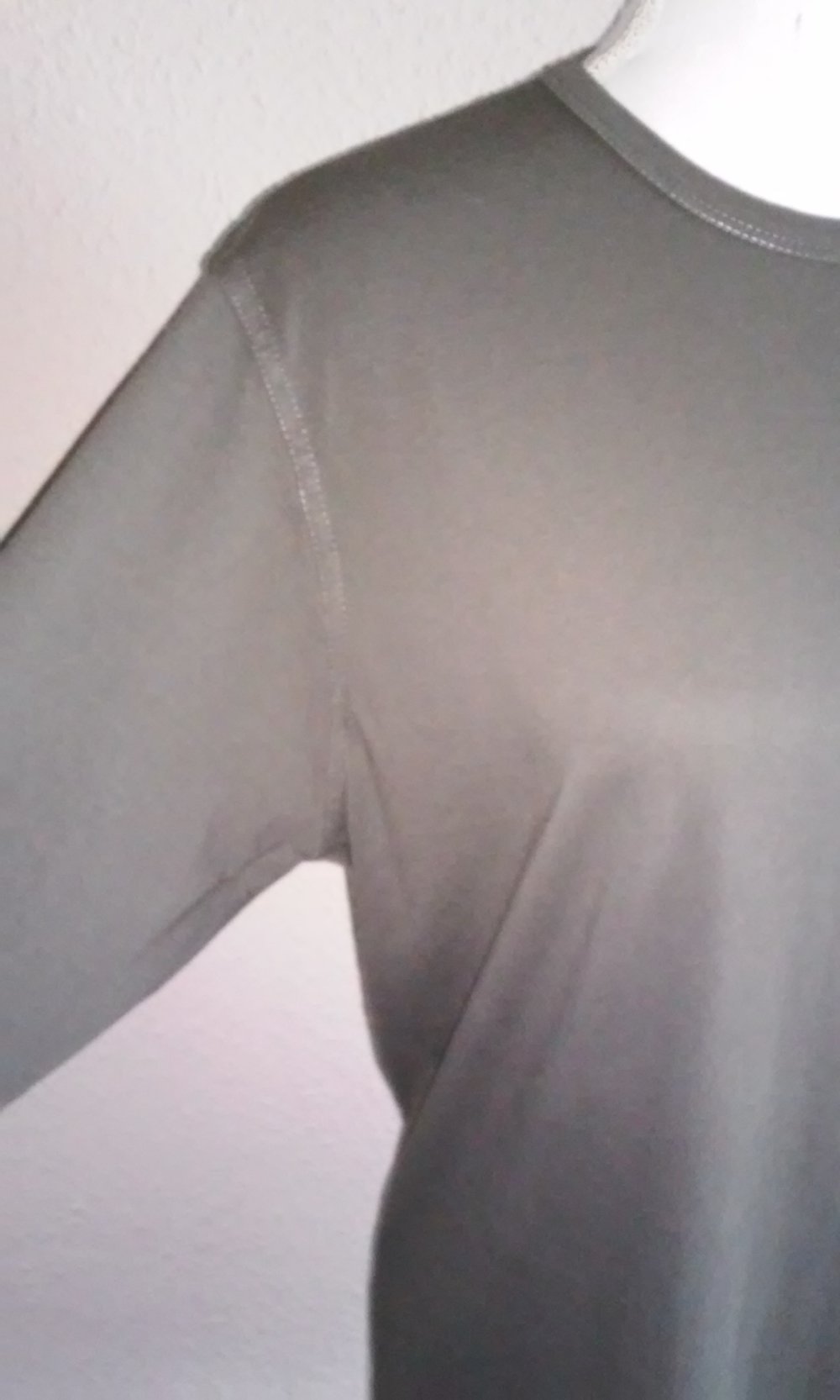 ER/SIE Sweatshirt Langarm Shirt Rundhals Pulli Freizeit/Sport/Unterzieher Basic-Oberteil (in Taupe) stretchig