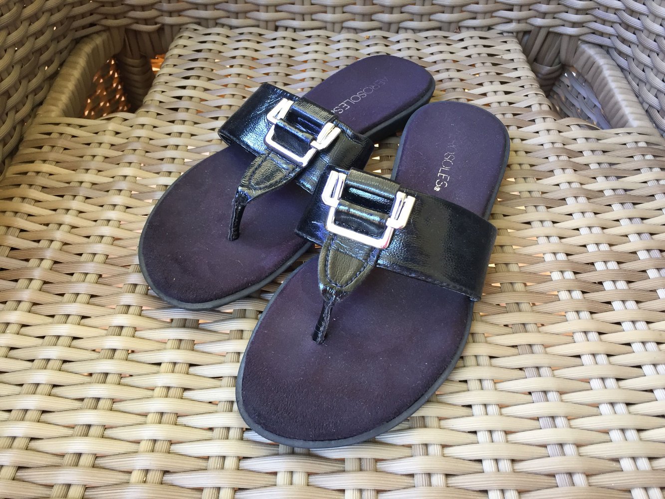 Zehentrenner/ Sandale - schwarz - Aerosoles - wie NEU