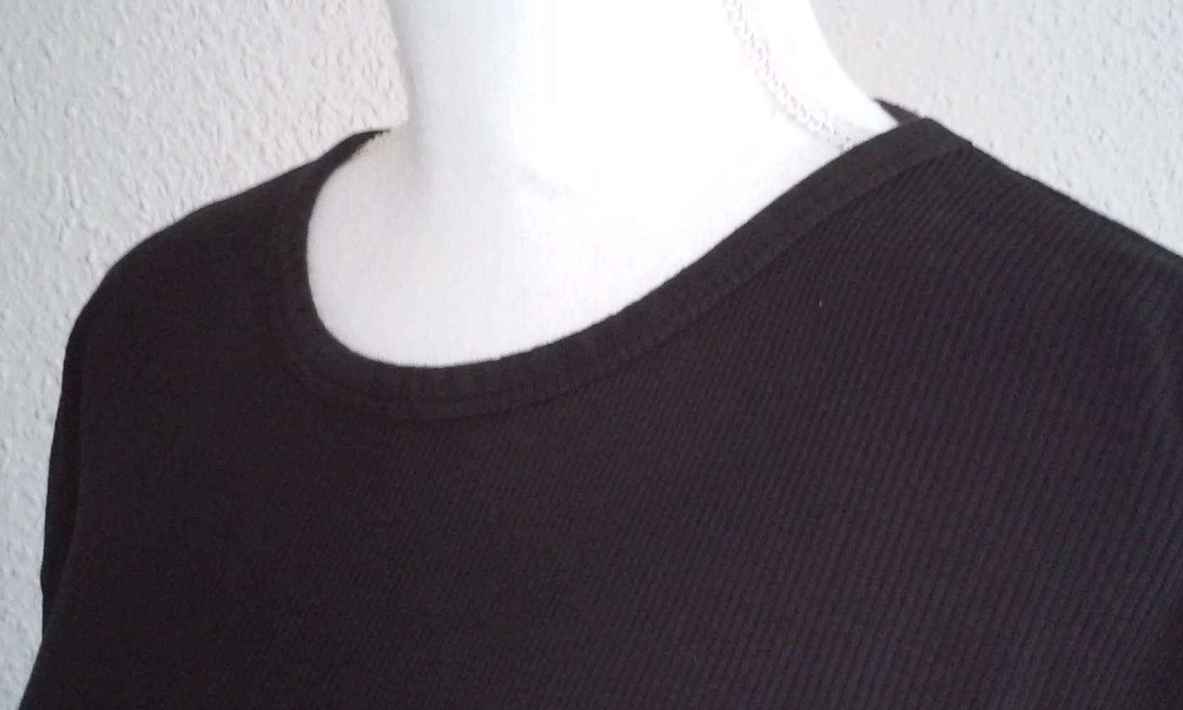 Sweatshirt Langarm Shirt Rundhals Pulli Basic Oberteil/Unterzieher schwarz sportswear