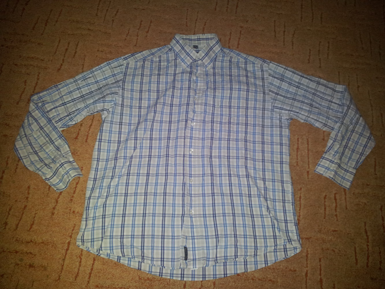  Hemd Rover & Lakes weiß kariert Gr. L 41/42 lange Ärmel 